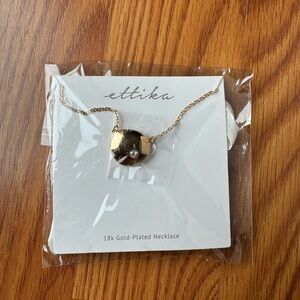 NEW Ettika Pebble Pendant Necklace Gold-Plated